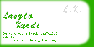 laszlo kurdi business card